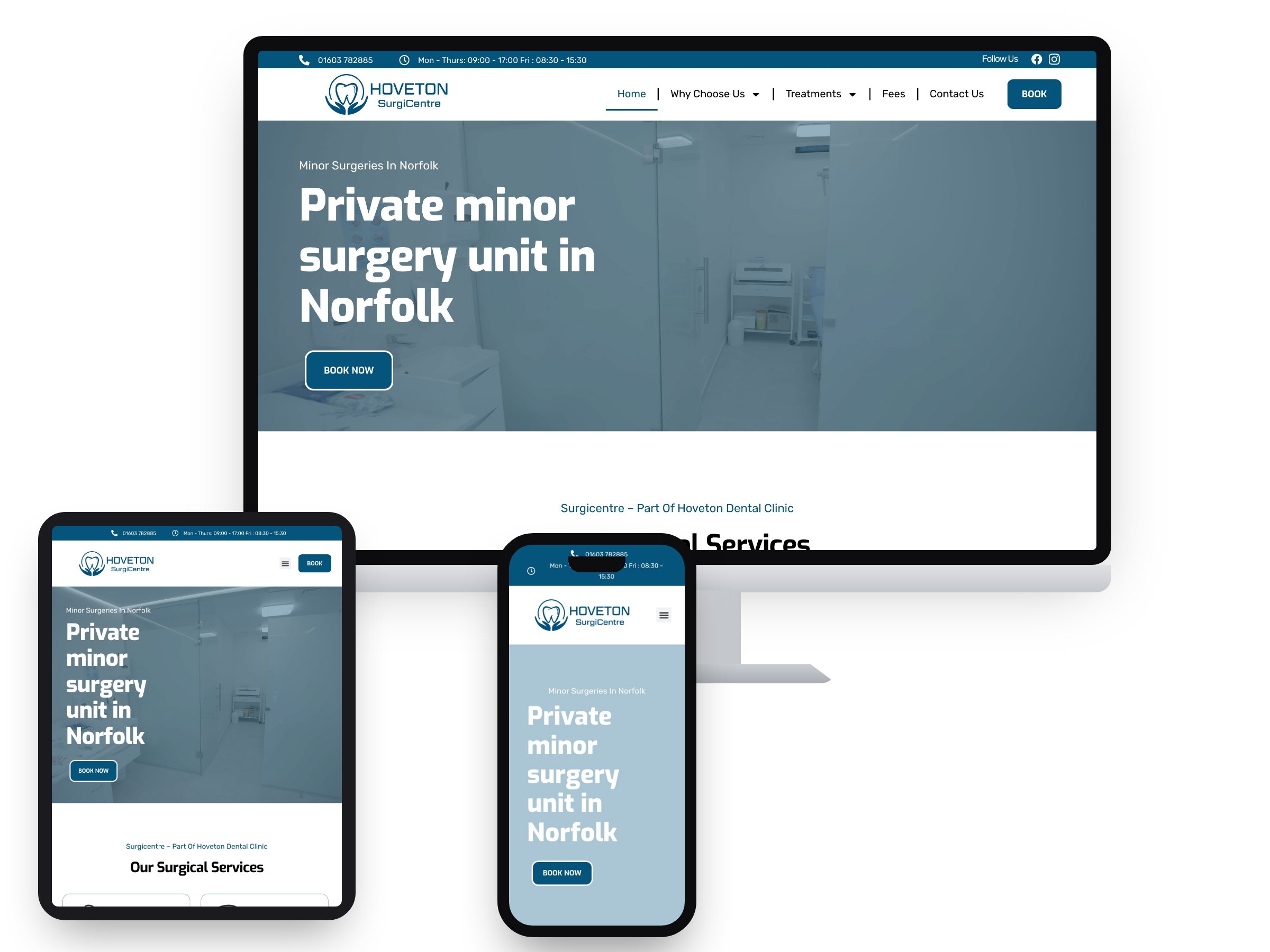 Hoveton Surgicentre — Web Design project by Xpose