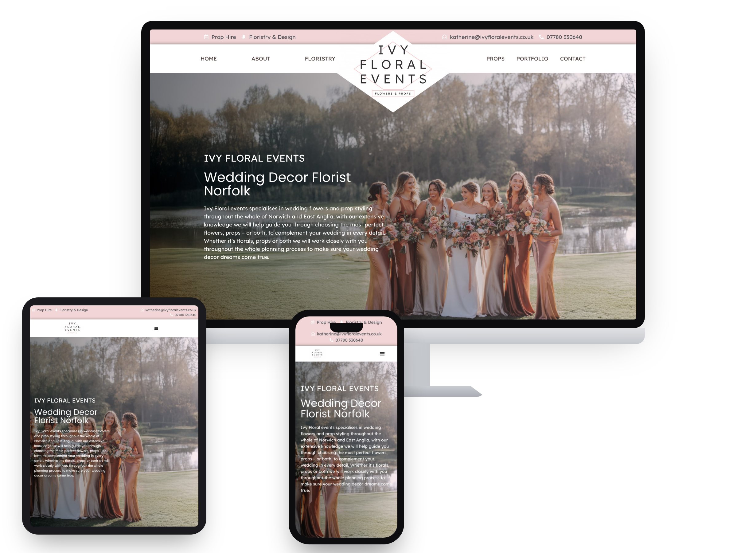 Ivy Floral Events — Web Design project by Xpose