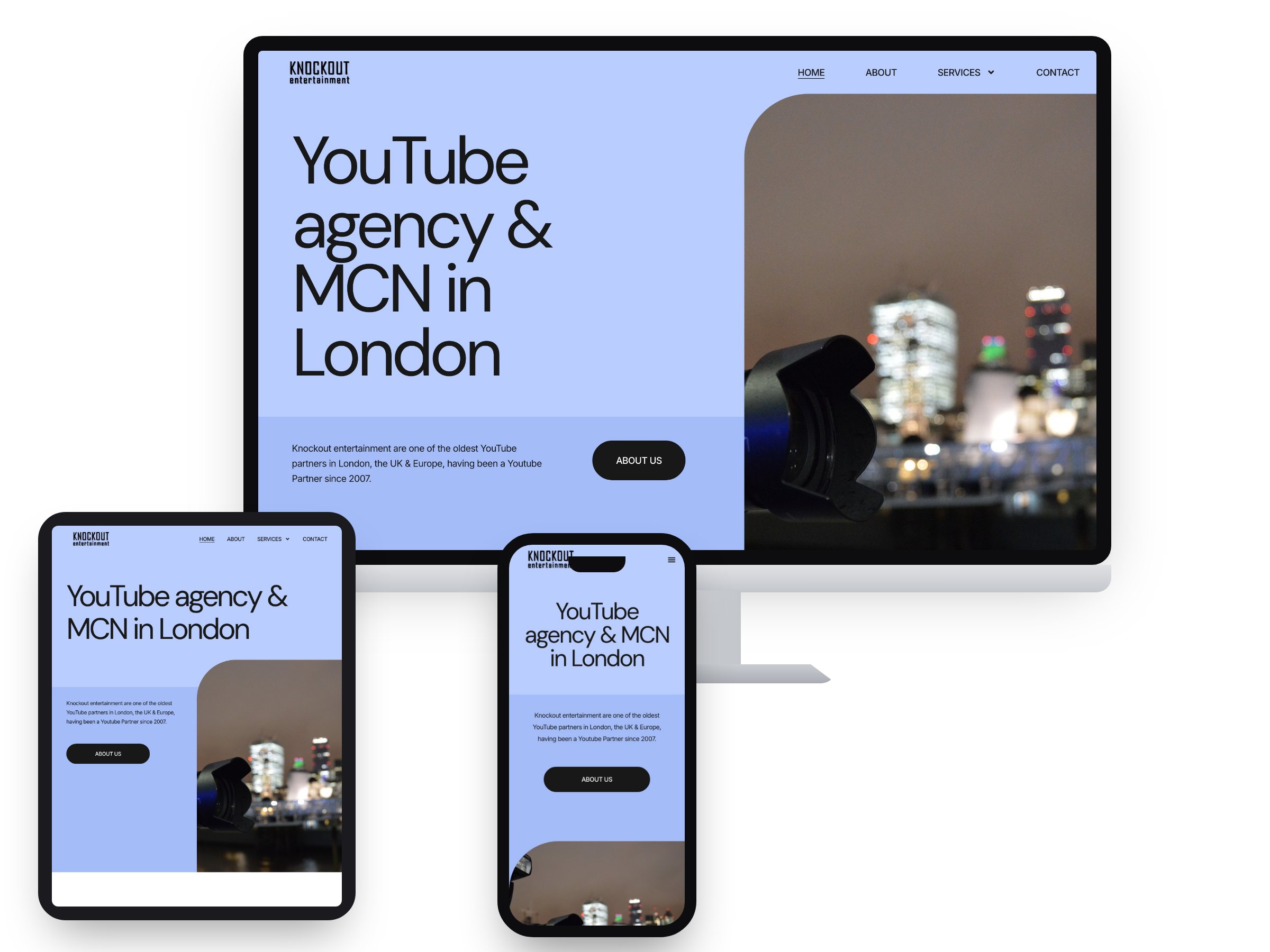 Knockout Entertainment Ltd — Web Design project by Xpose