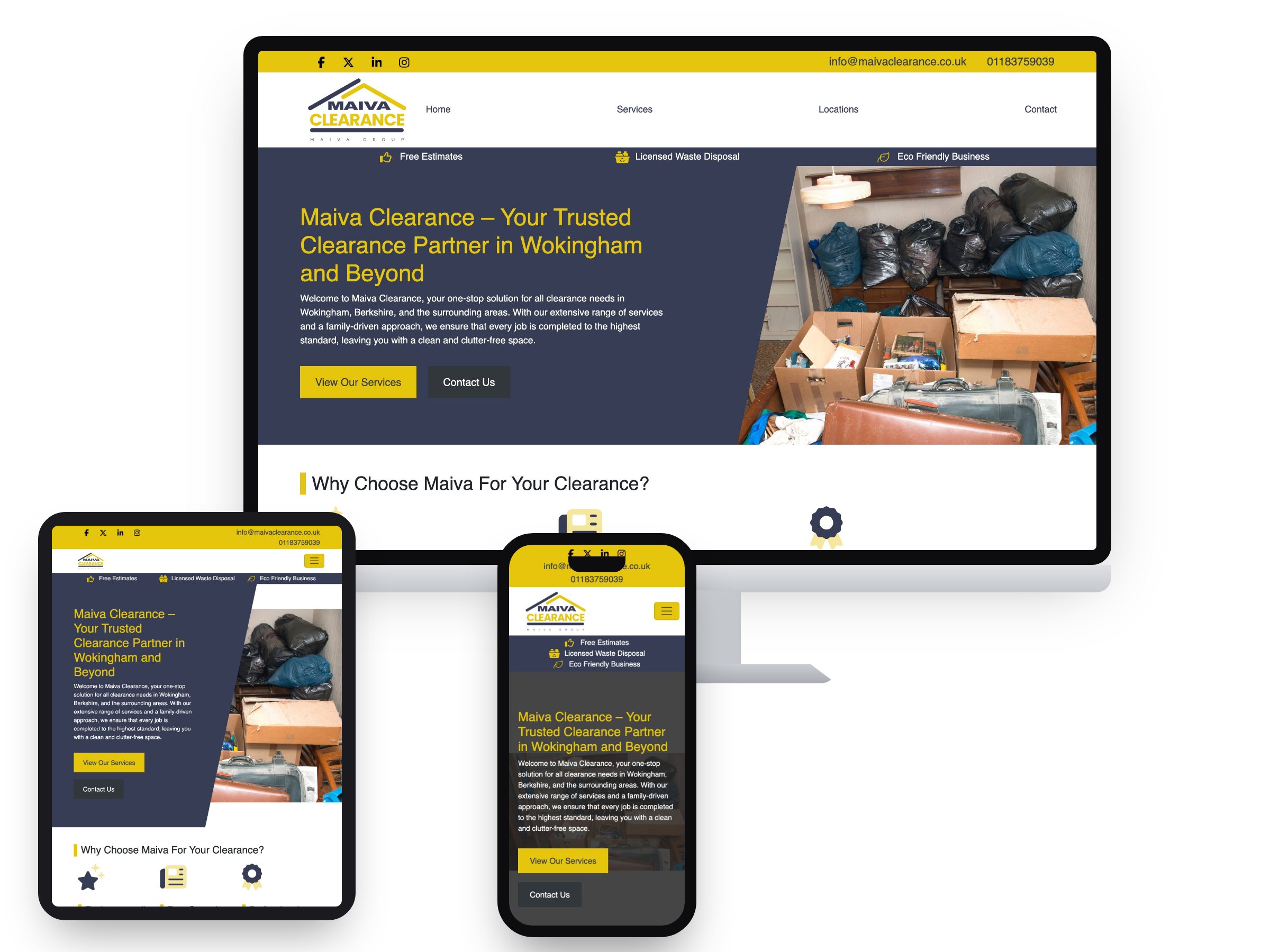 Maiva Clearance Services Ltd — Web Design project by Xpose