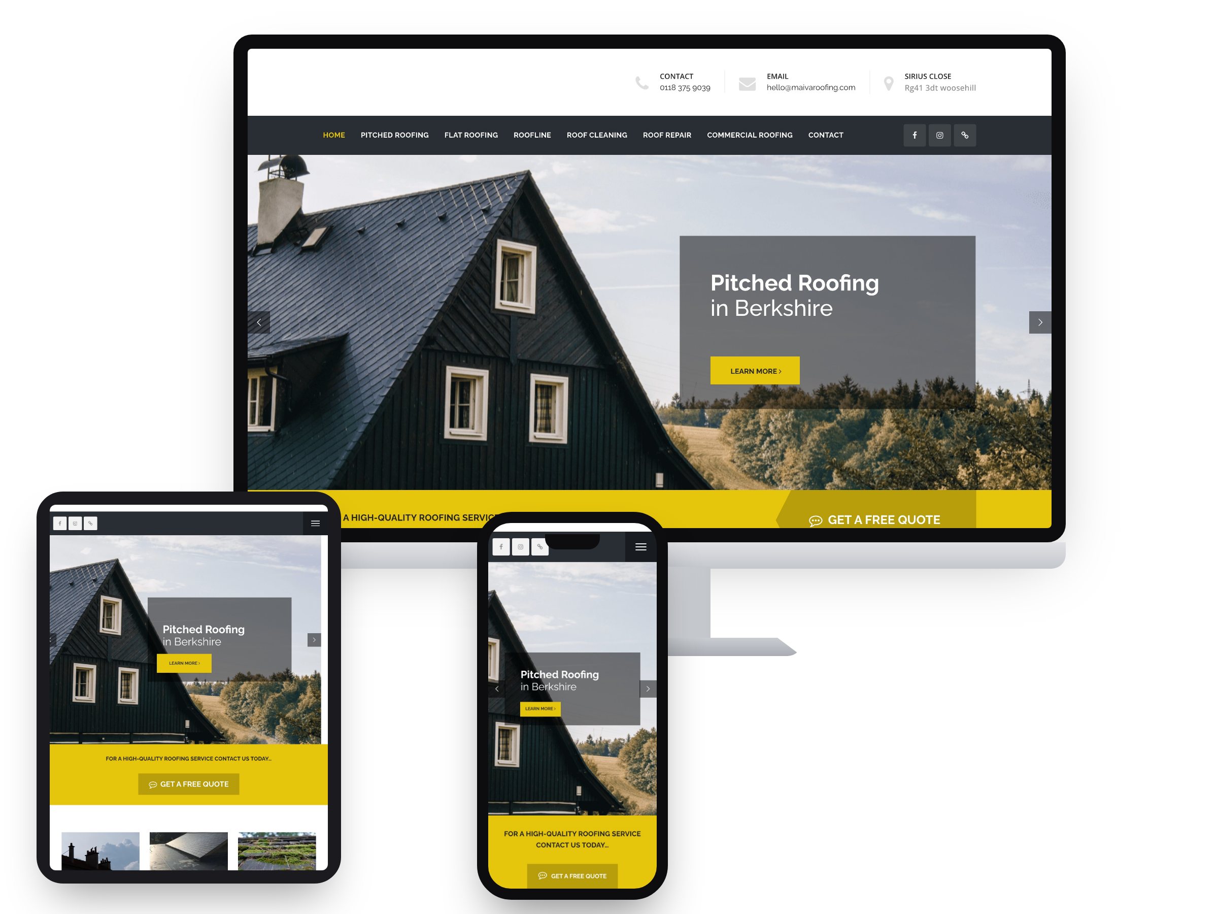 Maiva Roofing — Web Design project by Xpose