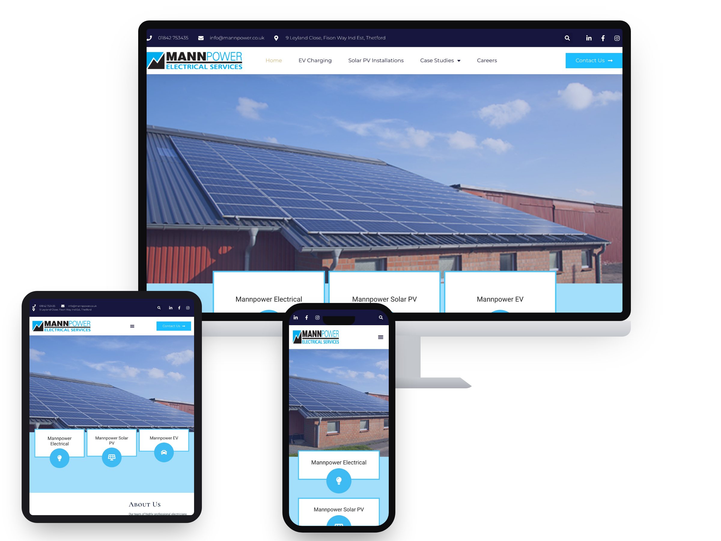 Mannpower Electrical Services Ltd — Web Design project by Xpose