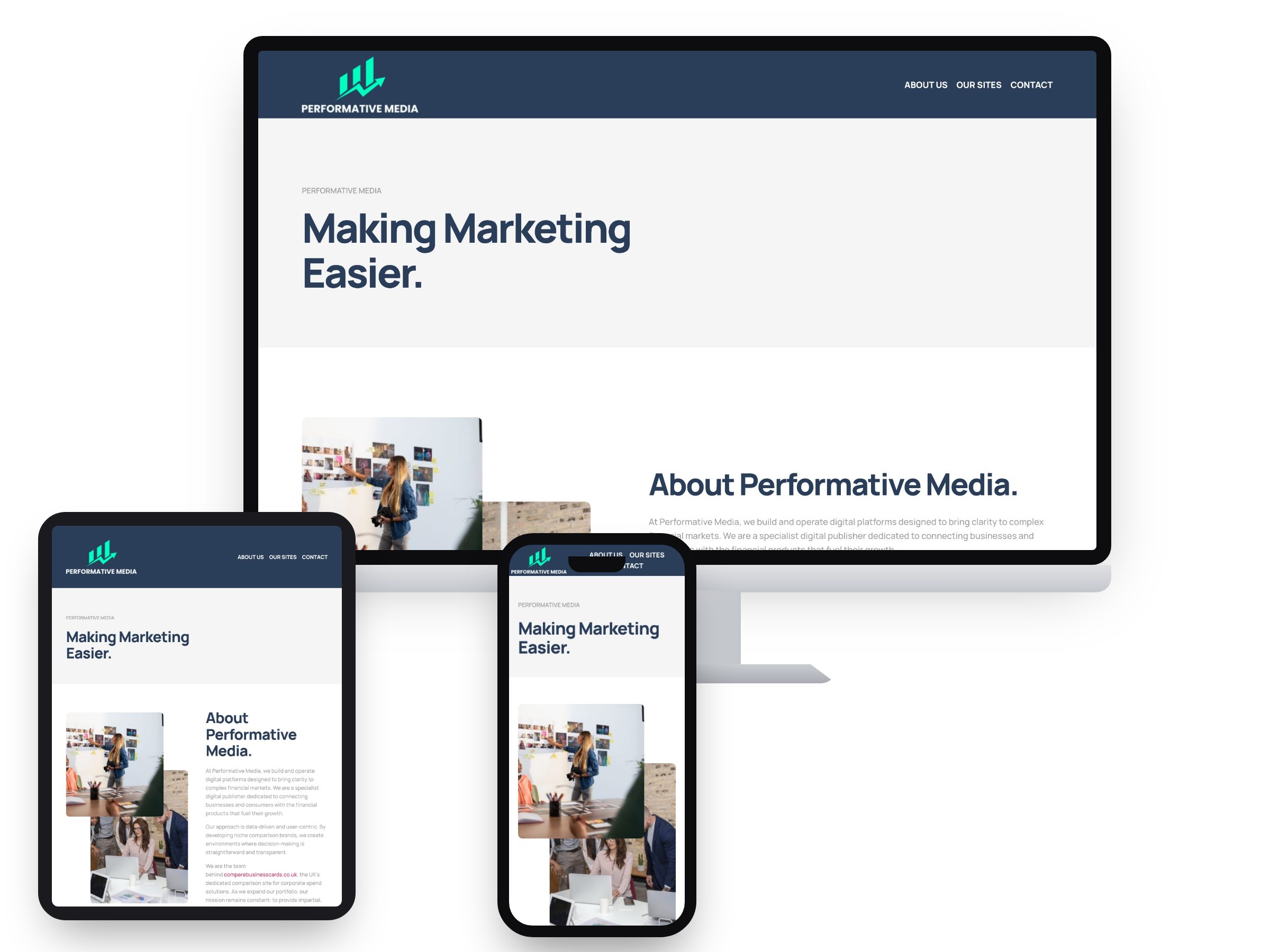 Performative Media Ltd — Web Development project by Xpose