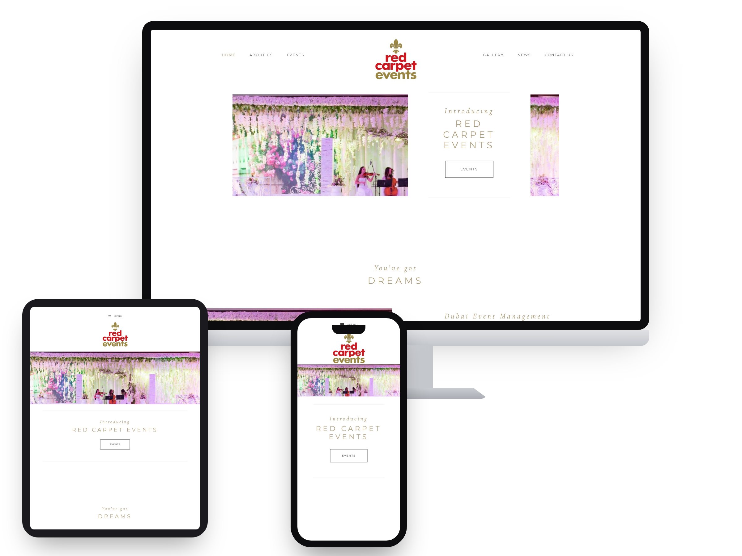 Red Carpet Events UAE — Web Design project by Xpose