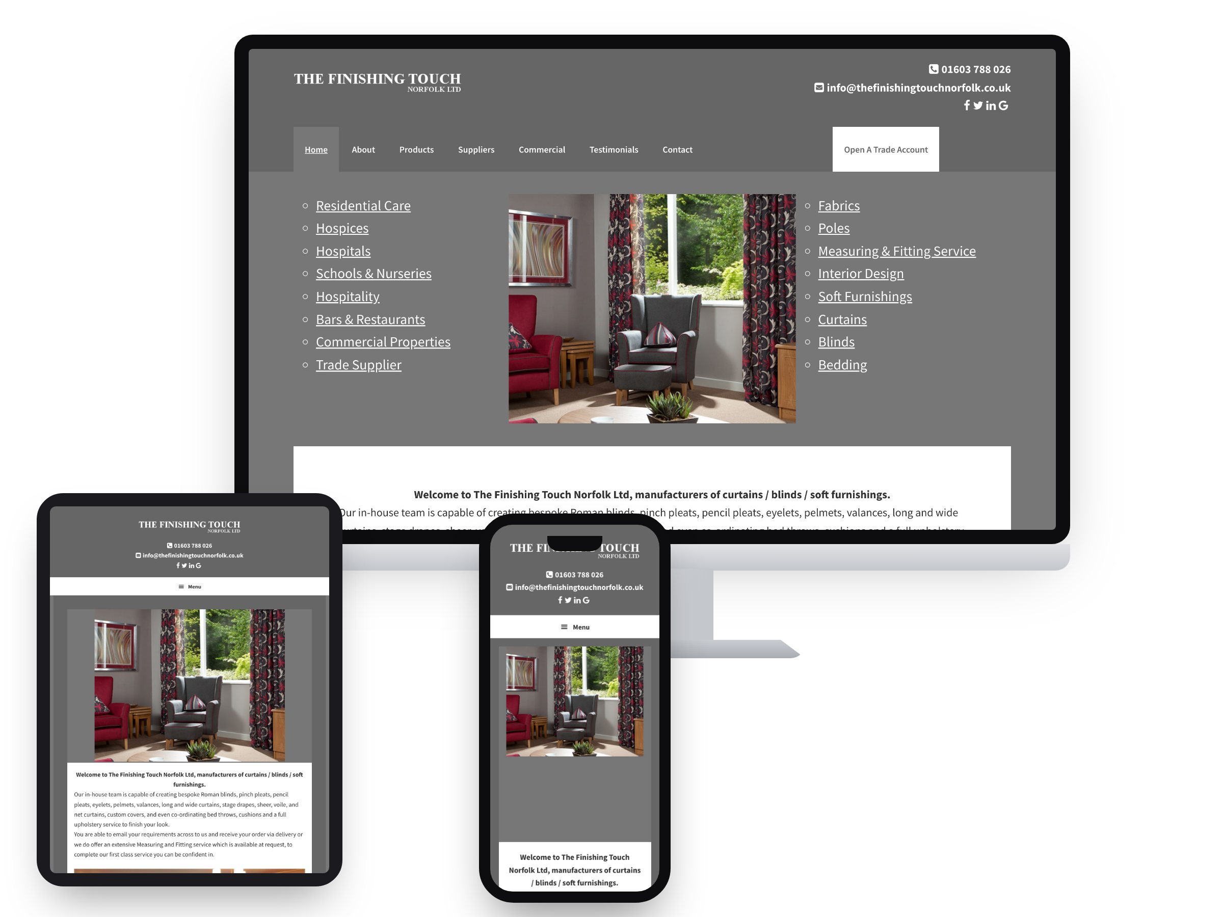 The Finishing Touch Norfolk Ltd — Web Design project by Xpose